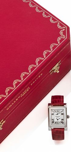 CARTIER Tank "2 Time Zone", ref. 2552, n° 216MG