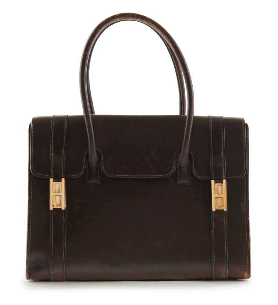 Hermès SacDRAGBoxmarronGarnituremétalplaquéorDimensions:29x20x10,5cmDRAGbagBrownboxcalfskinle