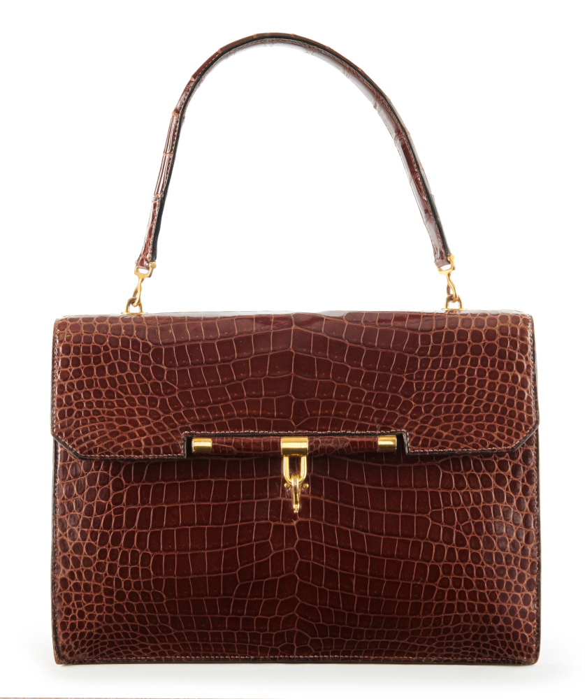 Hermès Circa1965SacPALONNIERCrocodiled'estuaireHavane(Crocodylusporosus)Pré-conventionI/AGarnituremétalplaqu