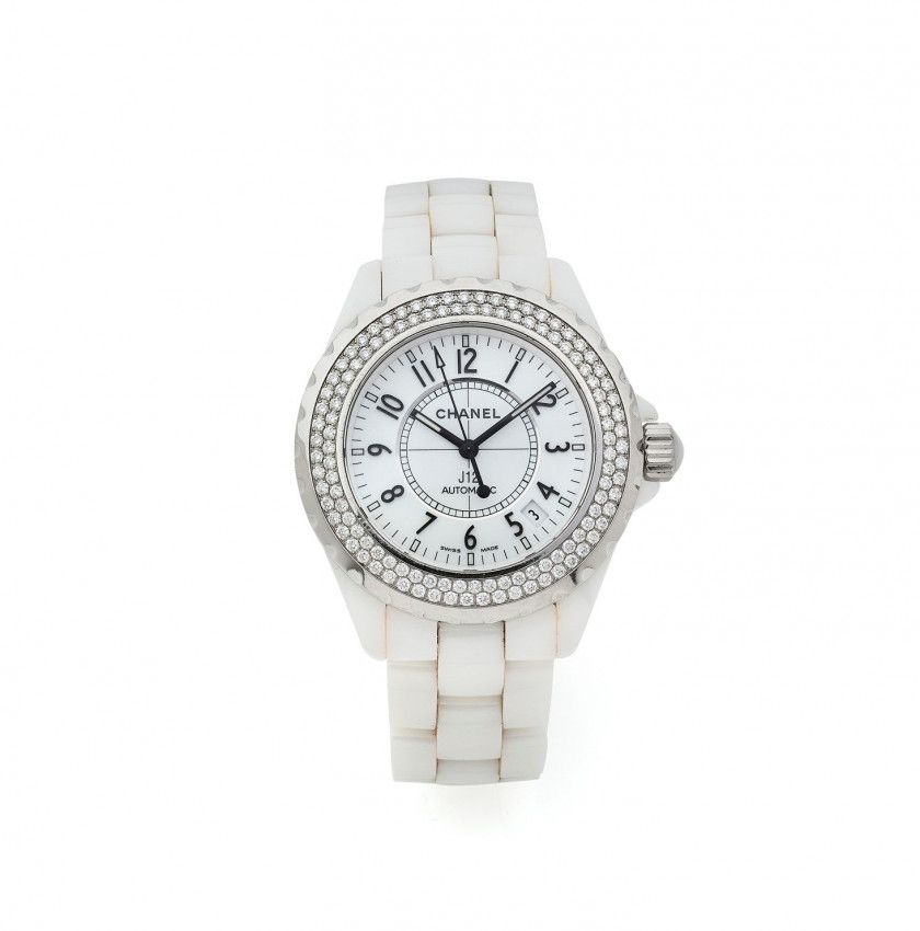 Chanel J12 White Ladies Diamond Bezel Watch H7189 For Sale at 1stDibs  chanel  j12 diamond bezel ladies watch chanel j12 untitled watch chanel j12 watch  price list