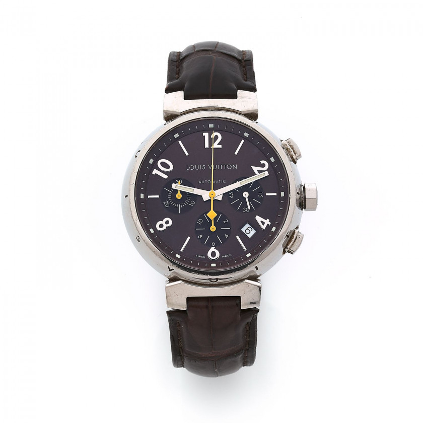 Louis Vuitton Tambour Bijou Noir Quartz Watch Stainless Steel And Monogram  Embossed Satin 18 Auction
