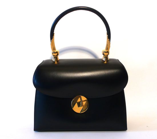 HERMES Paris made in france Sac Mumm en box marine, fermoir glissi