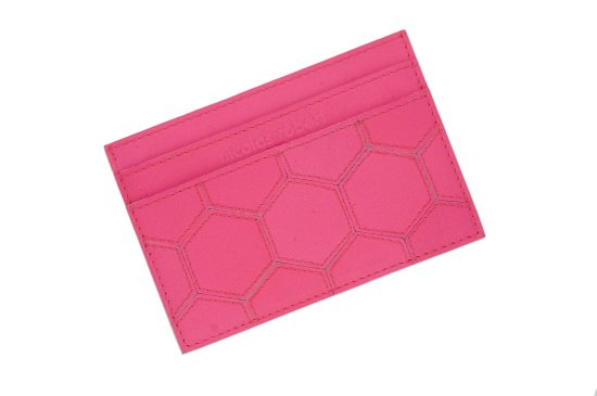 NICOLAS ROBERT - Porte cartes en veau rose.