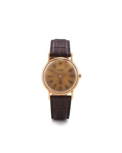 PATEK PHILIPPE REF. 2584 YELLOW GOLD. Patek Philippe, Genève, No. 765147, case No. 2603877. Ref. 2584. Made circa 1950s.. Very fine and rare, self-winding, 18K yellow gold wristwatch.