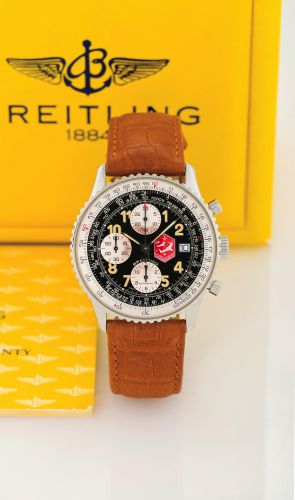 BREITLING OLD NAVITIMER FOR SNOWBIRDS LIMITED EDITION.Breitling, Old Navitimer for Snowbirds, Case No. 200721, Ref. A13022. Made in a limited edition of.1000pcs in the 1990's..Fine, self-winding, water-resistant, stainless steel wristwatch with date, roun