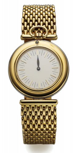 AUDEMARS PIGUET PHILOSOPHY YELLOW GOLD.Audemars Piguet, Genève, Philosophy, case No. C 4119, Swiss Patent.No. 61.78.16. Made in the 1990s..Fine and unusual, thin, 18K yellow and white gold wristwatch with.single hand and rendez-vous indication and an inte