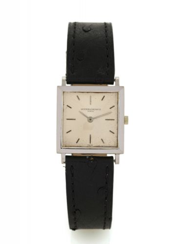 VACHERON & CONSTANTIN REF. 6702 WHITE GOLD.Vacheron & Constantin, Geneve, No. 581087, case No..408734, Ref. 6702. Made circa 1962..Fine, extra-flat, square 18K white gold wristwatch.
