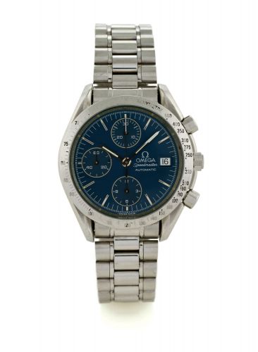 OMEGA REF. 175.0083 SPEEDMASTER AUTOMATIC STEEL.Omega, Speedmaster, Automatic, Ref. 175.0083. Made in the 1990s..Fine, self-winding, water-resistant, stainless steel wristwatch with round button.chronograph, registers, date and a stainless steel Omega lin