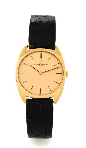 VACHERON CONSTANTIN YELLOW GOLD.Vacheron Constantin,  Geneve, movement No.653066.case No. 488535, Ref. 2093. Made circa 1980..Fine and rare, tonneau shaped, 18K yellow gold wristwatch with an 18K yellow gold buckle.
