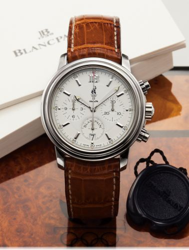 BLANCPAIN REF. 2185 ATLANTA OLYMPIC.LIMITED EDITION STEEL.Blancpain, Chronograph, Centennial Olympic Games Atlanta.1996 No. 32 / 100, Ref. 2185. Produced in a limited edition of.100 examples in 1996 to celebrate the 100th anniversary of the.modern 1996 Ol
