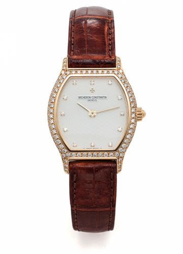 VACHERON CONSTANTIN REF. 10150.TONNEAU YELLOW GOLD AND.DIAMOND.Vacheron Constantin, Genève, Tonneau, case No. 703087.Ref. 10150. Made circa 1990s..Fine and elegant, tonneau-shaped, hand-winding, 18K yellow.gold lady's wristwatch with diamond-set dial, 18K