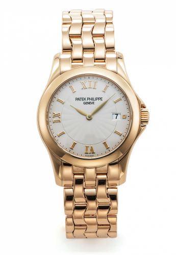PATEK PHILIPPE REF. 4906/1.CALATRAVA YELLOW GOLD.Patek Philippe, Genève, Calatrava, No. 3159223, case No..4200783, Ref. 4906/1. Made circa 2000s..Very fine and elegant, 18K yellow gold quartz wristwatch with date and an integrated 18K yellow gold Patek Ph