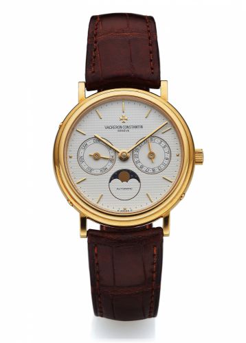 VACHERON & CONSTANTIN REF. 47009.DAY-DATE MOON PHASE YELLOW GOLD.Vacheron & Constantin, Geneve, No. 795467, case No. 626805.Ref. 47009. Made in 1994..Fine, self-winding, water-resistant, 18K yellow gold wristwatch with dual date, moon phases and an 18K ye