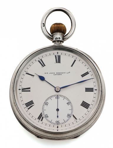 JOHN BENNETT KEW OBSERVATORY A.82.2.MARKS SILVER CAROUSEL POCKET WATCH.John Bennett, London, No.57011, Maker to the late.Queen Victoria, 65 & 64 Cheapside, London, case No..43075. Made circa 1870..Very fine and rare, large and heavy, silver, open-face.key