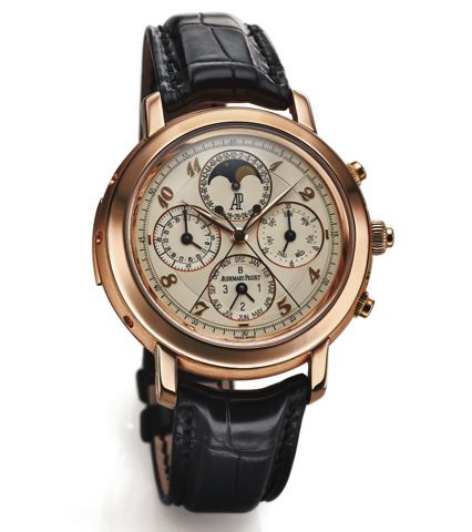 AUDEMARS PIGUET REF. 25866 JULES AUDEMARS GRANDE COMPLICATION PINK GOLD.Audemars Piguet, Genève, Jules Audemars, Minute Repeater Split Second Chronograph Perpetual.Calendar, case No. E89587. Ref. 26270. Made circa 2008..Extremely fine and very rare, large