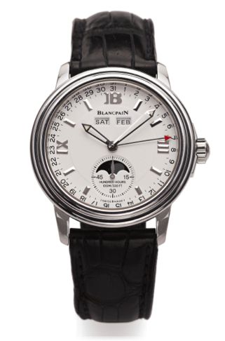 BLANCPAIN 2100 CALENDAR MOON PHASES STEEL.Blancpain, 2100, Calendar - Moon Phase, No. 3002. Made.circa 2002..Fine, self-winding, water-resistant, stainless steel.wristwatch with triple date and moon phases, 100-hour.power reserve and a stainless steel Bla