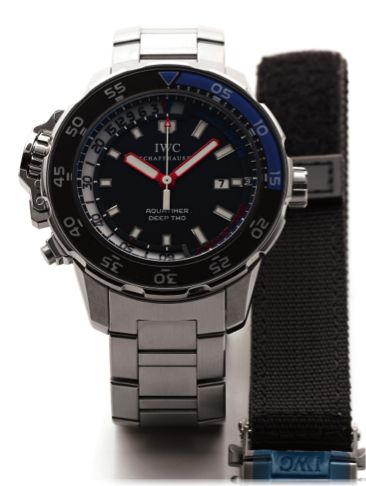 IWC REF 3547 AQUATIMER DEEP TWO STEEL.International Watch Co., Schaffhausen, Aquatimer Deep Two.Automatic, case No. 384382, Ref. 3547. Made circa 2010..Very fine, self-winding, water-resistant to 100 m, stainless steel.diver's wristwatch with date, 3 crow