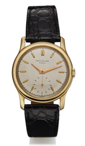PATEK PHILIPPE REF. 2449 YELLOW GOLD.Patek Philippe & Cie, No. 938532, case No. 670634, Ref. 2449..Production of this reference started in 1948..Very fine and rare, 18K yellow gold wristwatch.
