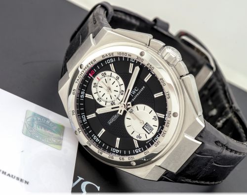 IWC REF. 378401 BIG INGENIEUR CHRONOGRAPH STEEL.International Watch Co., Schaffhausen, Big Ingenieur.Chronograph, No. 3009840, case No. 3391027, Ref. IW378401..Made circa 2008..Very fine, large, tonneau-shaped, self-winding, water-resistant.stainless stee