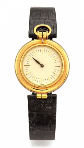 AUDEMARS PIGUET PHILOSOPHE YELLOW GOLD.Audemars Piguet, Genève, Philosophe, case No. B78111.Swiss Patent No. 617816. Made in the 1990's..Fine and unusual, 18K yellow and white gold wristwatch with single hand and rendez-vous indication and an 18K.yellow g