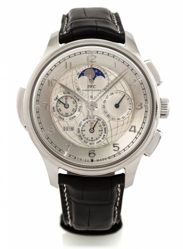 IWC REF. IW377401 PORTUGIESER GRANDE COMPLICATION PERPETUAL.CALENDAR CHRONOGRAPH MINUTE REPEATER PLATINUM.International Watch Co., Schaffhausen, Portuguese - Perpetual Calendar, Minute.repeater, chronograph, No. 98/100, case No. 3954842, Ref. IW377401. Ma