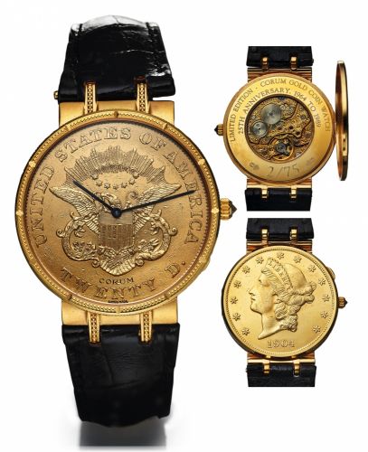 replica corum 20 dollar gold coin watch