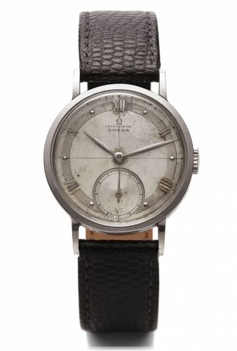 OMEGA CHRONOMETER STEEL.Omega, Chronomètre, No. 9859439, case No. 2364..Made in the 1950's..Fine, stainless steel Chronometer wristwatch.