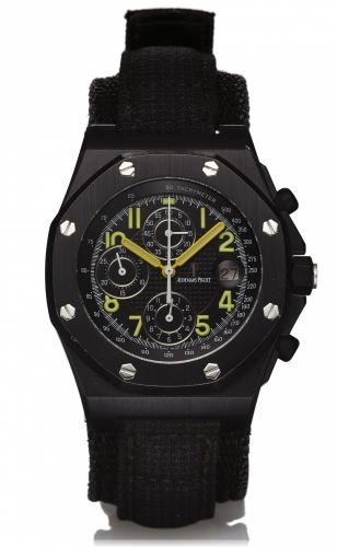 AUDEMARS PIGUET REF. 25770 END OF DAYS, PVD COATED STEEL.Audemars Piguet, Genève, Royal Oak Offshore, Automatic - End of Days, No. 429/500, case No. E25930..Made in a limited edition of 500 pieces in circa 2000 in collaboration with Arnold Schwarzenegger.