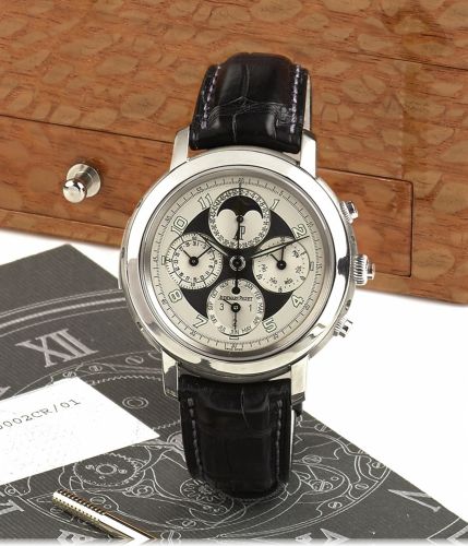 AUDEMARS PIGUET REF. 25806 TI.GRANDE COMPLICATION AUTOMATIQUE TITANIUM.Audemars Piguet, Genève, Jules Audemars, Grande Complication Automatic.No. 415477, case No. E 89547, Ref. 25806 TI. Made in 2002..Extremely fine and rare, large, minute-repeating, astr