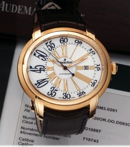 AUDEMARS PIGUET REF. 15320OR MILLENARY PINK GOLD.Audemars Piguet, Millenary, Automatic, No. 715743, case No. G 10887.Ref. 15320OR. Made circa 2008. Very fine and unusual, horizontal oval.center seconds, self-winding, water-resistant, 18K pink gold wristwa