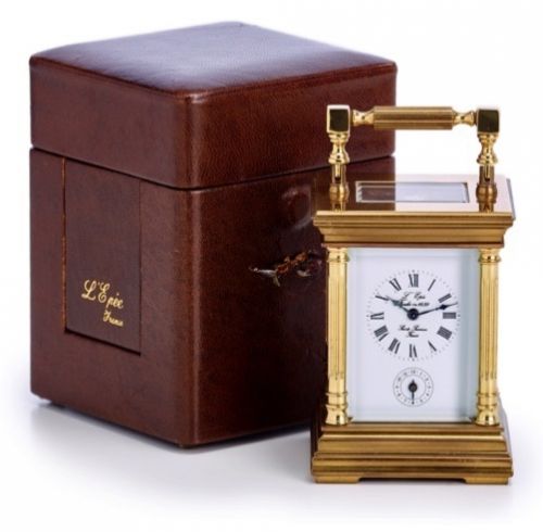 L'Epee 1839 Paris Croisiere 1320 Gold Desk Clock with Original Box-  Never Used