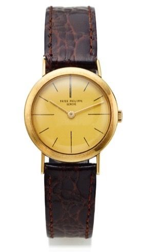 PATEK PHILIPPE REF. 3338 1 YELLOW GOLD.Patek Philippe, Genève, No. 996736, case No. 2669457.Ref. 3338/1. Made in 1969, sold on December 8th, 1969..Fine, 18K yellow gold lady's wristwatch. Accompanied by the.Extract from the Archives.