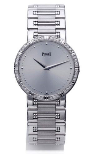 PIAGET REF. 84023 DANCER.DIAMOND AND WHITE GOLD.Piaget, case No. 873774-02, Ref. 84023 K81..Made in the 1990s..Fine and elegant, 18K white gold and diamond.quartz wristwatch with an 18K white gold.integral Piaget link bracelet..Dial, case and movement sig