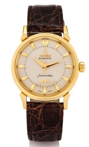 OMEGA REF. 2850.OLYMPIC SEAMASTER YELLOW GOLD.Omega, Seamaster XVI, movement No. 14788128.case No. 11425333, Ref. 2850 SC. Made for the XVI.Olympic Games in 1956 in Melbourne..Fine and rare, center seconds, self-winding, water-.resistant, 18K yellow gold 