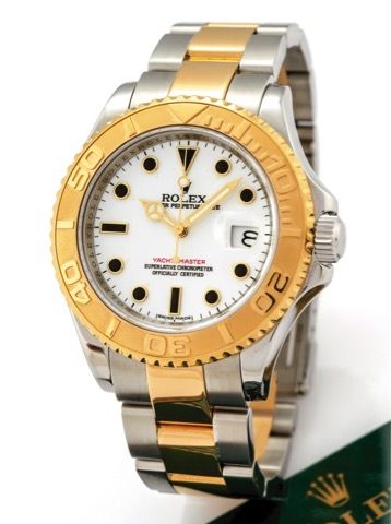ROLEX REF. 16623 YACHT-MASTER STEEL AND GOLD.Rolex, Oyster Perpetual Date, Yacht-Master, Superlative.Chronometer, Officially Certified, case No. Z894671, Ref. 16623..Sold on April 9th, 2008..Very fine, center seconds, self-winding, water-resistant, stainl