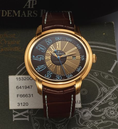 AUDEMARS PIGUET REF. 15320 MILLINARY PINK GOLD.Audemars Piguet, Genève, Limited Edition Millenary, Automatic, No. 641947, case No. F 66631.Ref. 15320 OR. Sold December 27th, 2006..Very fine, rare and unusual, horizontal oval, center seconds, self-winding,