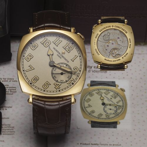 VACHERON CONSTANTIN HISTORIQUES AMERICAN 1921 BOUTIQUE NEW YORK.Vacheron & Constantin, Genève, No. 10 / 64, No. 5215835, case No. 1224537, Ref. 82035..Made in a limited edition of 64 pieces commemorating the opening of the brand's first flagship New.York 