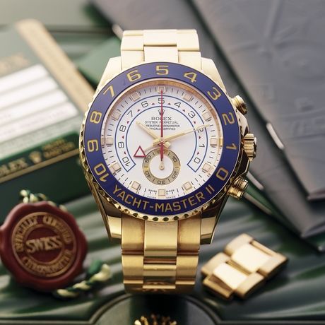 rolex yacht master ii yellow gold watch