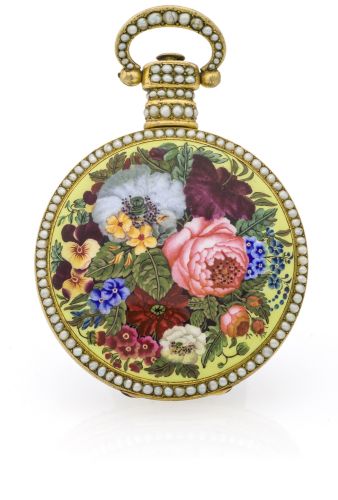 DIMIER A SPRING BOUQUET Martinot a Paris, circa 1880,number 2734. Very fine and unusual 8 day going, hour and half hour striking, Boulle work.