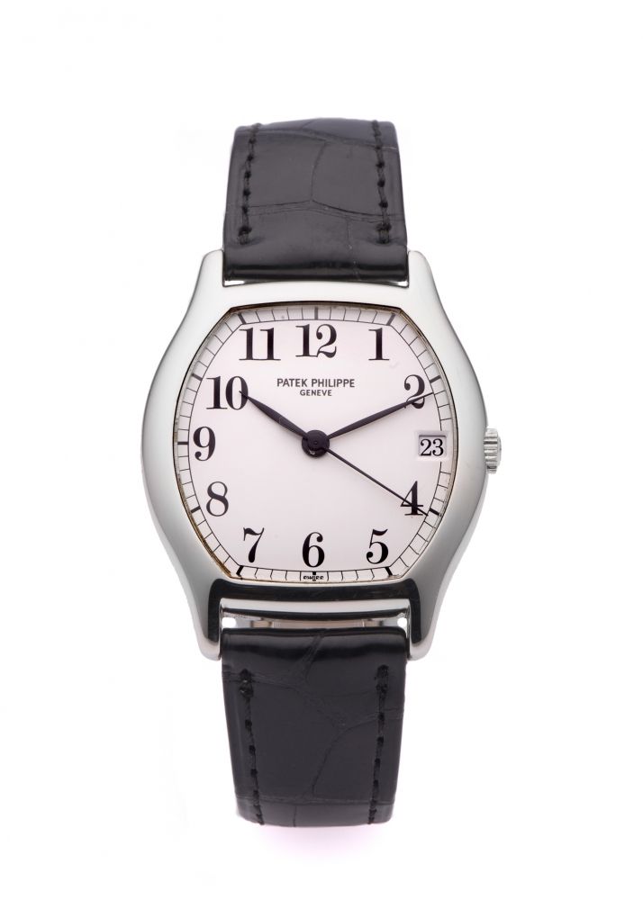 PATEK PHILIPPE REF. 5030 PLATINUM Very fine and rare, self-winding, platinum wristwatch with date.