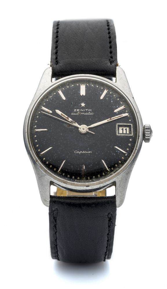 ZENITH, A SET OF FOUR WRISTWATCHES A set of 2 manual, 2 self-winding, stainless steel wristwatches.