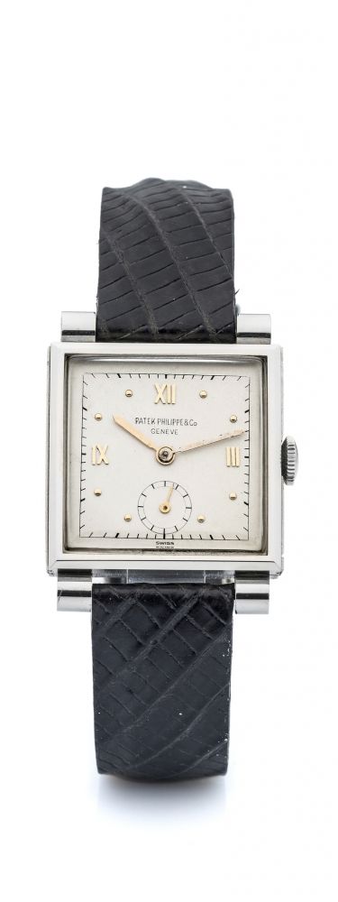 PATEK PHILIPPE, REF. 1485, ETANCHE A fine and rare, manual wind, stainless steel wristwatch with waterproof-case.