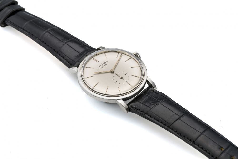 PATEK PHILIPPE, REF. 3429, WATERPROOF, WHITE GOLD A fine and very rare, self-winding, 18k white gold waterproof wristwatch.