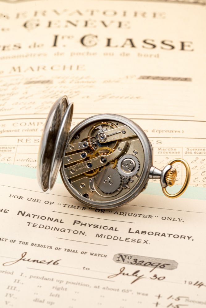 CHRONOMETER PRECISION WATCH FOR GENEVA OBSERVATORY TRIAL AND TEDDINGTON OBSERVATORY TRIAL