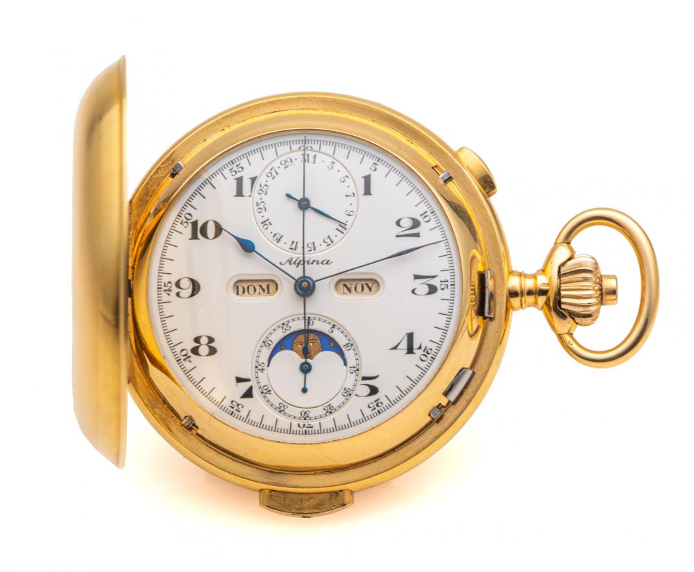 ALPINA MINUTE REPEATING TRIPLE DATE CALENDAR MOON PHASES