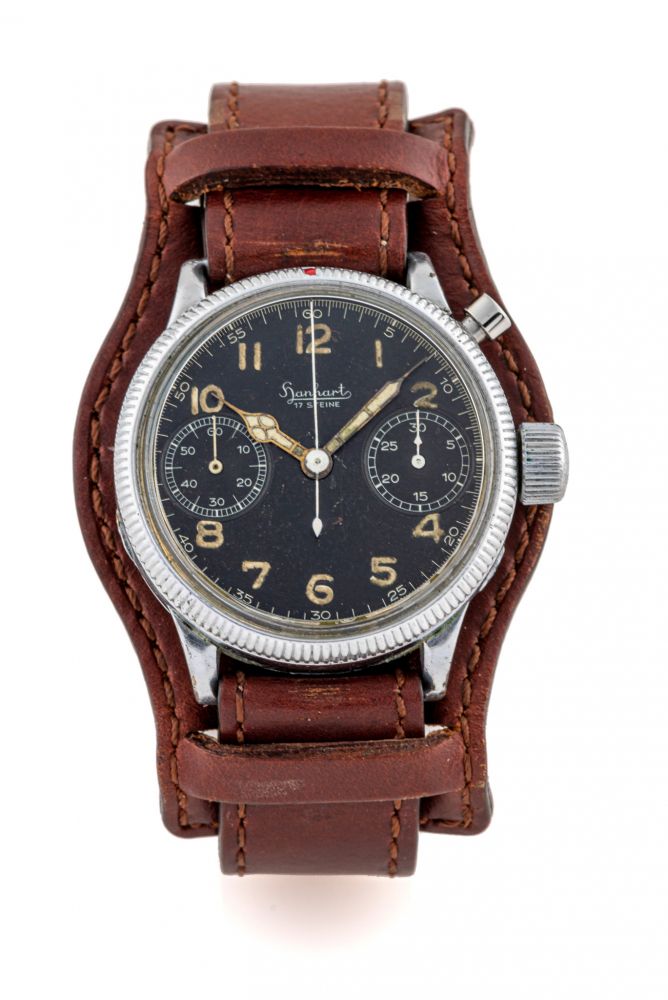 HANHART, FLIEGERCHRONOGRAPH, SINGLE-BUTTON, NICKEL CHROME