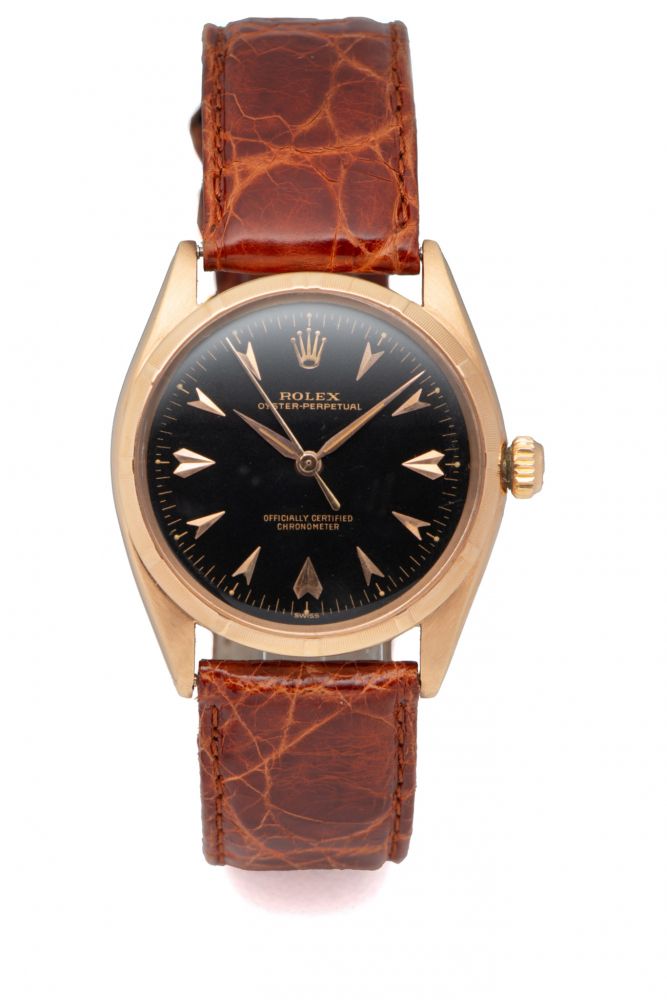 ROLEX, REF. 6565, OYSTER PERPETUAL PINK GOLD