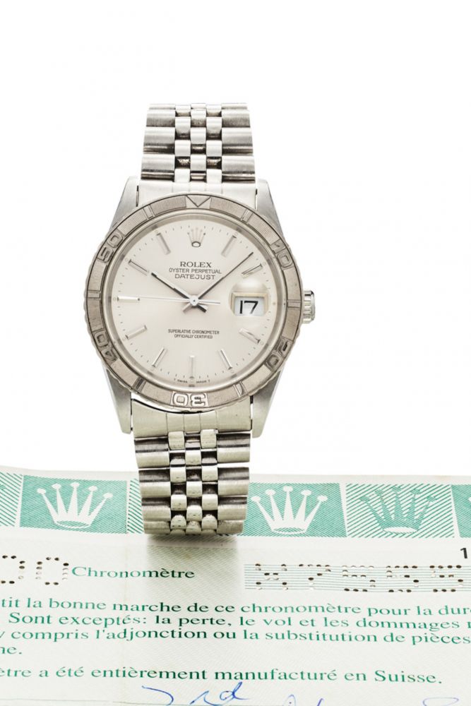 ROLEX REF. 16264 / 16200, 18K WHITE GOLD “TURN-O-GRAPH” BEZEL. “DATEJUST”. STAINLESS STEEL