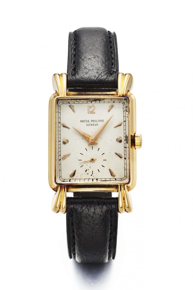 PATEK PHILIPPE REF. 2440, FLUTED OVERHANGING TEARDROP LUGS. 18K PINK GOLD