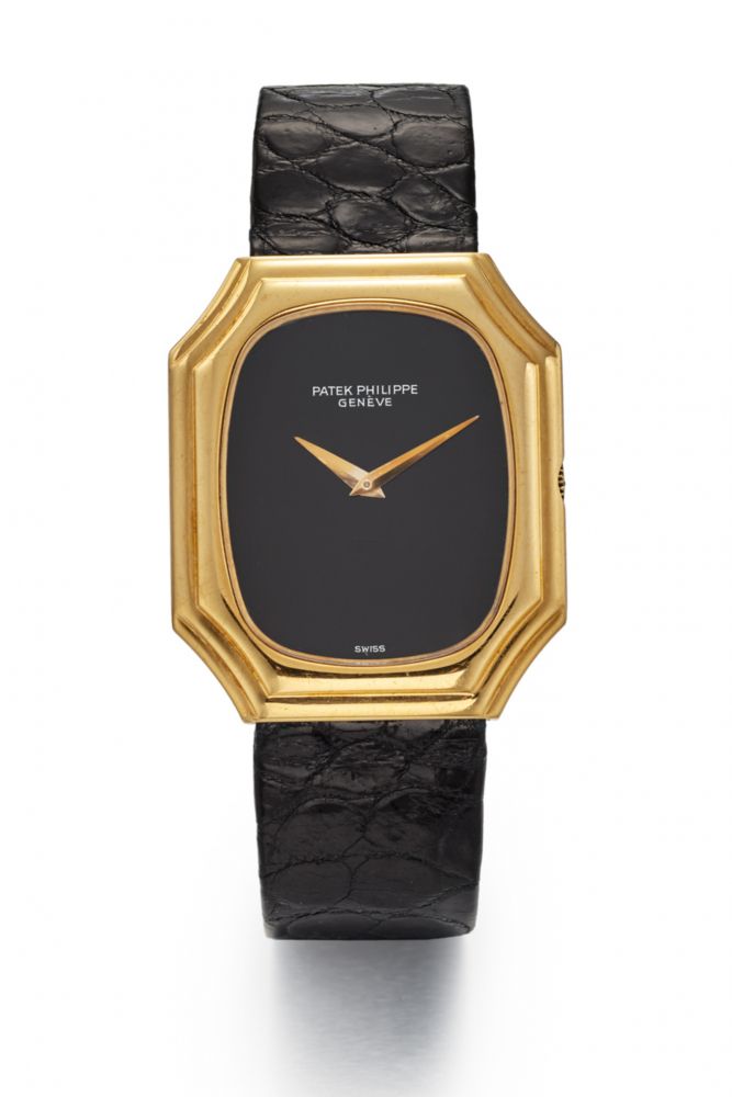 PATEK PHILIPPE REF. 3629, BLACK ONYX DIAL. 18K YELLOW GOLD
